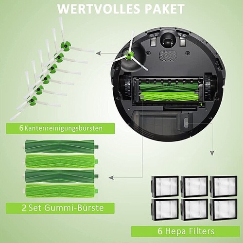 Zubehör Für Robot Roomba i7 i6 i3 E5 E6 Haupt Seiten Bürste Filter Staubbeutel - Bild 4 von 38