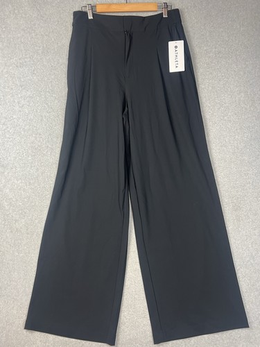 NWT Athleta Pinnacle Trouser Pants 14T Black Wide Leg Travel Work - Picture 4 of 14