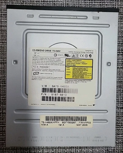 Toshiba Samsung CD-RW/DVD Drive TS-H492/DEWH IDE 5.25" Optical Drive