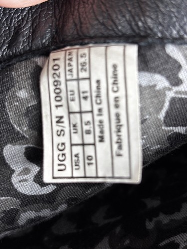 UGG Seldon Tall Black Leather Riding Boots Women’s 10 Rear Zip Damaged Chic - Picture 9 of 9