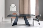 Dining Table Glass Striped Modern Design Fixed CIC-671