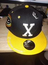 Malcolm X Hat Fitted Size 7 Brand New w/Black Power Patch