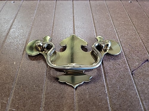 Belwith Keeler Manor House K14 Polished Brass 3"cc Solid Brass Drop Cabinet Bail - Picture 2 of 6