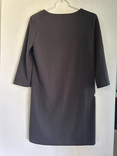 MARK NEW YORK DRESS BLACK/BEIGE LONG SLEEVES SIZE: M - Picture 3 of 4