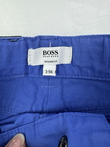 Pantaloncini chino blu Hugo Boss Designer Summer Wear ragazzo 3 anni - nuovi - Foto 5 di 5