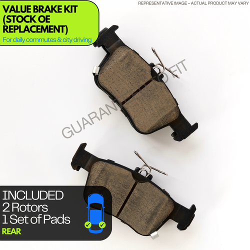 Stock Upgrade Brake Rotors Kit with Pads for 2016-19 Volvo XC90 C40 Recharge OE3 - Picture 4 of 8