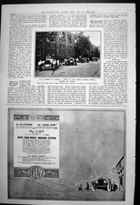 Old Vintage Print Sunbeam Cars Leaving Works Grand Sport Car Touring 1922 20th