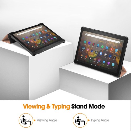 Amazon Hülle Kindle Fire HD 10 (2017) Tablet Leder Smart Ständer Cover Stoßfest - Bild 41 von 44