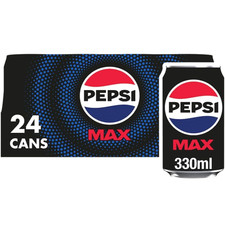 Pepsi Max No Sugar Cola Cans 24 x 330ml