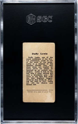1912 American Tobacco Brown (T207) # Duffy Lewis (French Quarter Find!) SGC 1 - Picture 2 of 2