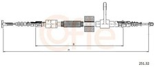 COFLE 251.32 Handbremsseil Seilzug Feststellbremse für ALFA ROMEO GT (937)