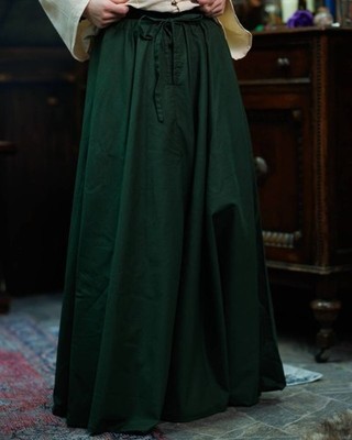 Mytholon Ursula Rock Leichte Baumwolle Olivgrün S Larp Mittelalter #23532