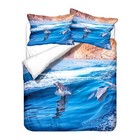 Ocean Sea Dolphin Bedding Duvet Cover Set Pillowcase Holiday Xmas Birthday Gift