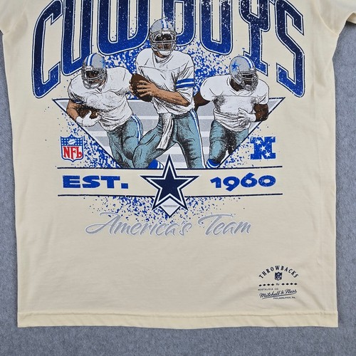 Camiseta gráfica nueva sin etiquetas de los Dallas Cowboys talla mediana de Mitchell & Ness Super Bowl - Imagen 4 de 18