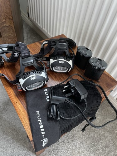 2x Petzl Ultra Rush Head Torches