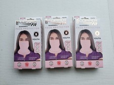 COPPER FIT Guardwell Face Protector Pink/Youth Size, Copper Infused 3 Piece