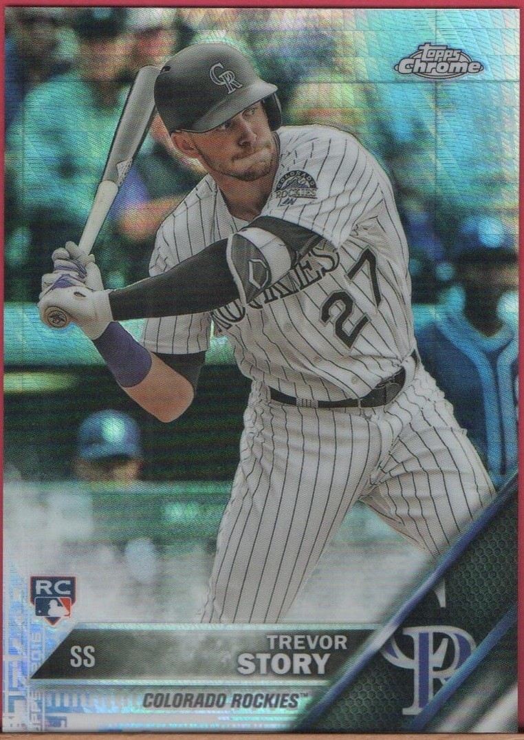 2016 Topps Chrome - TREVOR STORY - PRISM REFRACTOR Rookie Card #45 - RC