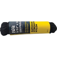 Do it Best 550 5/32 In. x 50 Ft. Black Nylon Paracord 703111 SIM Supply, Inc.