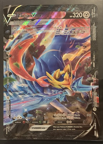 JUMBO Zacian V Union Oversized Card SWSH165 Black Star Promo Pokémon - Picture 1 of 2