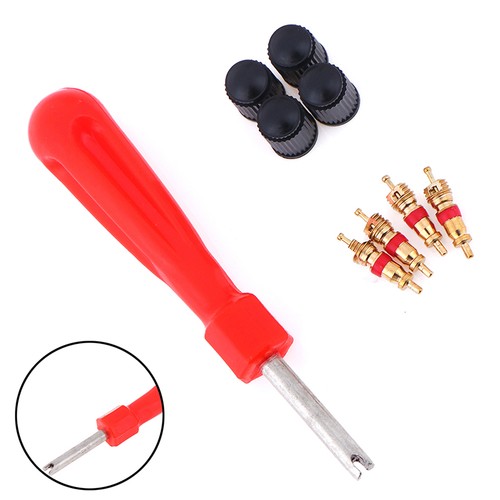 1Set Tire Valve Service Kit Valve Cores Screwdriver Tire Repair Car Motorcy -fo - Picture 9 of 12