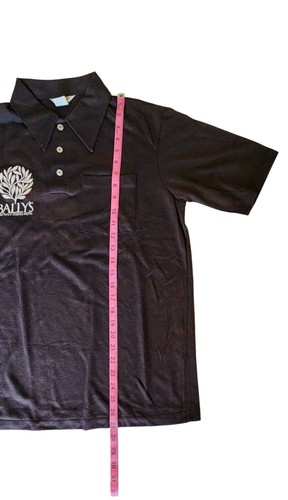 Bally's Casino Polo Shirt Vintage Size Large Black Employee Work Collector Item - Picture 4 of 6