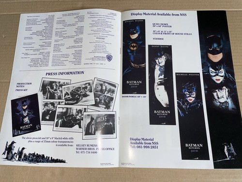BATMAN (1989) & BATMAN RETURNS (1992) rare cinema exhibitors campaign pressbooks - Photo 9/23