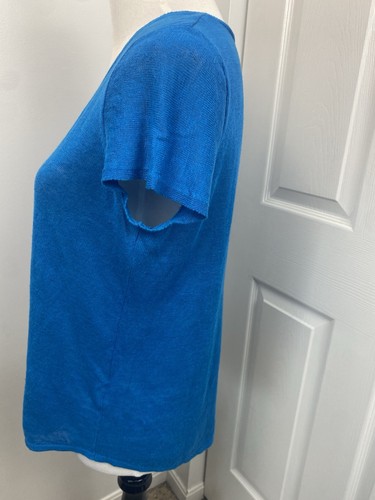 Eileen Fisher Small Organic Linen Blue Lightweight - Picture 5 of 10