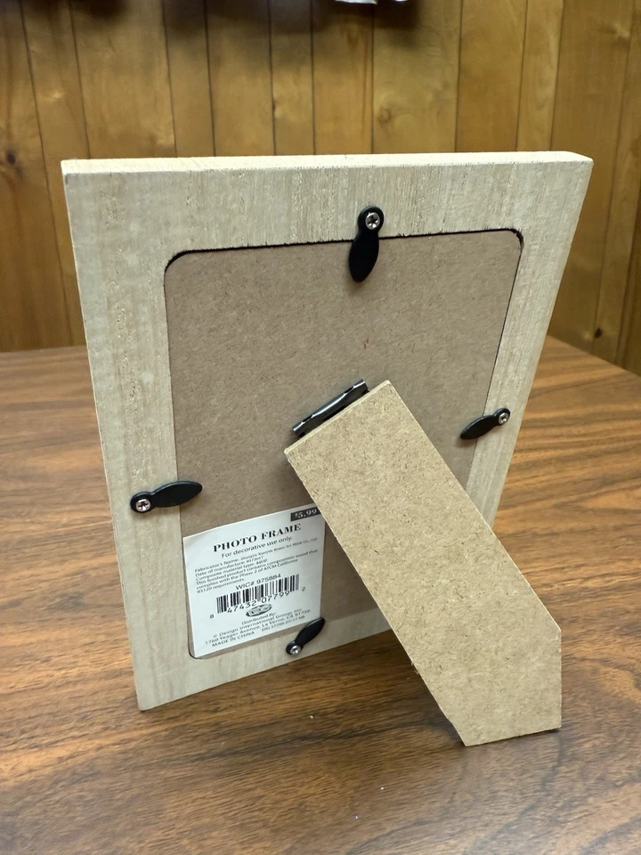 Patriotic Americana Red White and Blue Wooden Picture Photo Frame Words Phrase - Image 3 of 4