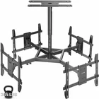 USED VIVO Hanging Quad-TV Ceiling Mount for 32” to 50” Screens, 2.5ft Pole