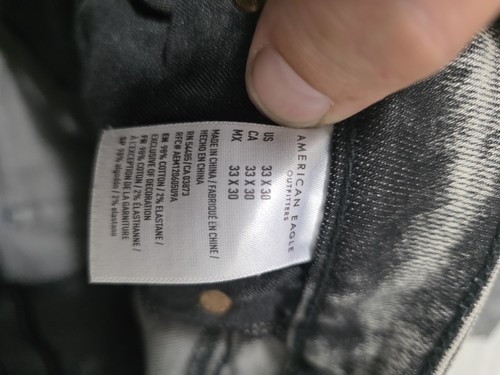 American Eagle Next Level Flex Slim Fit Denim Gray Jeans Mens 33 X 30 - M2169 - Picture 5 of 5