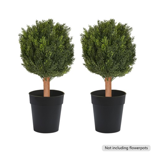 2Pcs Planta de Ciprés Artificial con Pincho de Tierra para Interior y Exterior - Imagen 7 de 20