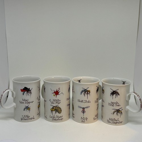 4 x Dunoon Steingut "Midges" Becher