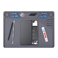 Silicone Soldering Repair Mat Heat Resistant Non Slip Magnetic Workbench Mat