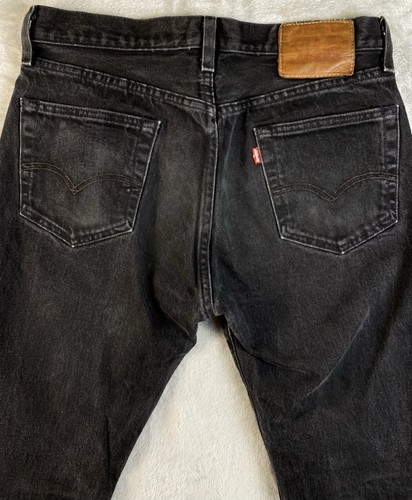 Levis 501 Herren Jeans 30x30 (30,5x26,5 gesäumt) Premium Button Fly Big E schwarz - Bild 15 von 16