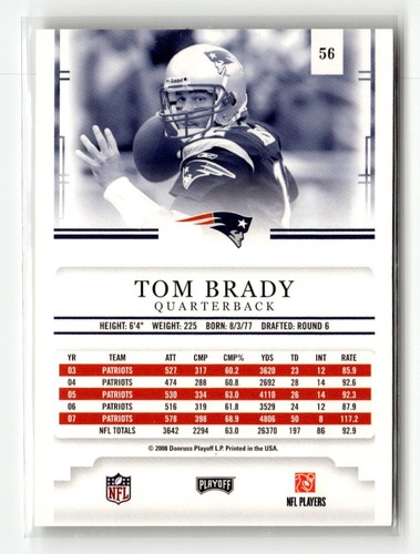 2008 Prestige - Tom Brady #56 - Picture 2 of 2