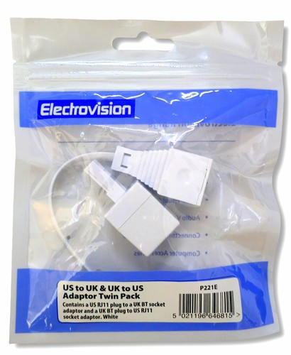 2x PACK RJ11 Socket/Plug & BT Male/Female Telephone US - UK/UK - US Adapter LOT - 第 13/13 張圖片