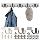 10/20pcs Heavy Duty Double Prong Coat Hooks Wall Mounted Retro Robe Hat Clothes