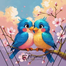 LOVE BIRDS Digital Product HD IMAGE Picture PHOTO Wallpaper Background FOR PRINT
