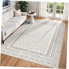  5x7 Area Rug for Living Room, Soft Low Pile Washable Rugs Non-Slip, Moroccan 