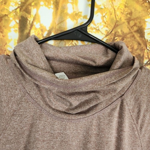 Marika Women's M Mauve Cowl Neck Athletic Crop Shirt Long Sleeve Size Medium - Picture 3 of 11