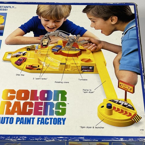 Vintage 1988 Hot Wheels Color Racers Auto Paint Factory Set W/Box & 3 Cars READ - Picture 17 of 20
