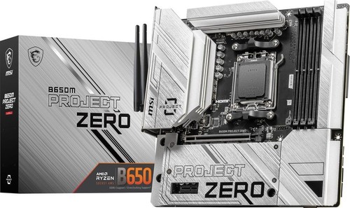 MSI B650M Project Zero Gaming Mainboard, AMD Ryzen 9000/8000/7000, AM5, DDR5