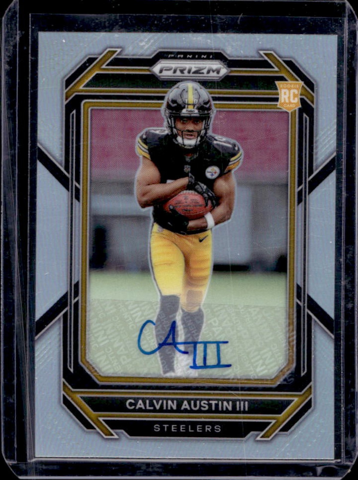 2022 Prizm Calvin Austin III Auto RC Silver Rookie #338 Steelers