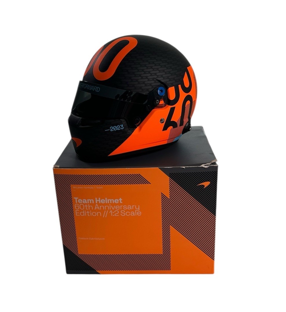 F1 McLaren 60th Anniversary Team Helmet 1/2 Scale In Box | eBay