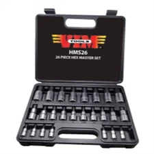 HMS26 VIM Tools Master Hex Drive Set, 26 Piece 13 Piece Metric - 2M Thru 19M, 1