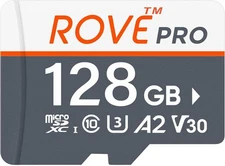 ROVE PRO Micro SD Card microSDXC 128GB Memory with Full-Size 128GB, Gray 