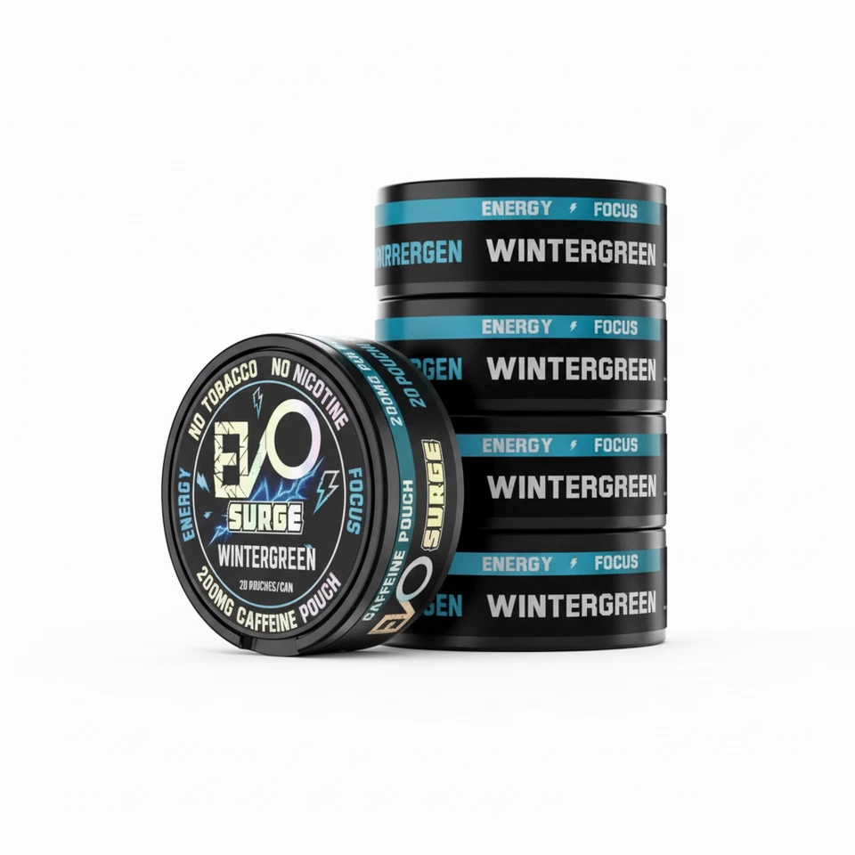 Bolsas de cafeína EVO Surge 200mg - Pacote com 5 (20 unidades/latas) - Imagem 3 de 4