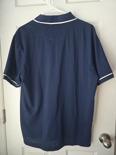 UNTUCKit Caesar Uomo Large Regular Fit Manica Corta Collo con Tasca Blu - Foto 2 di 11