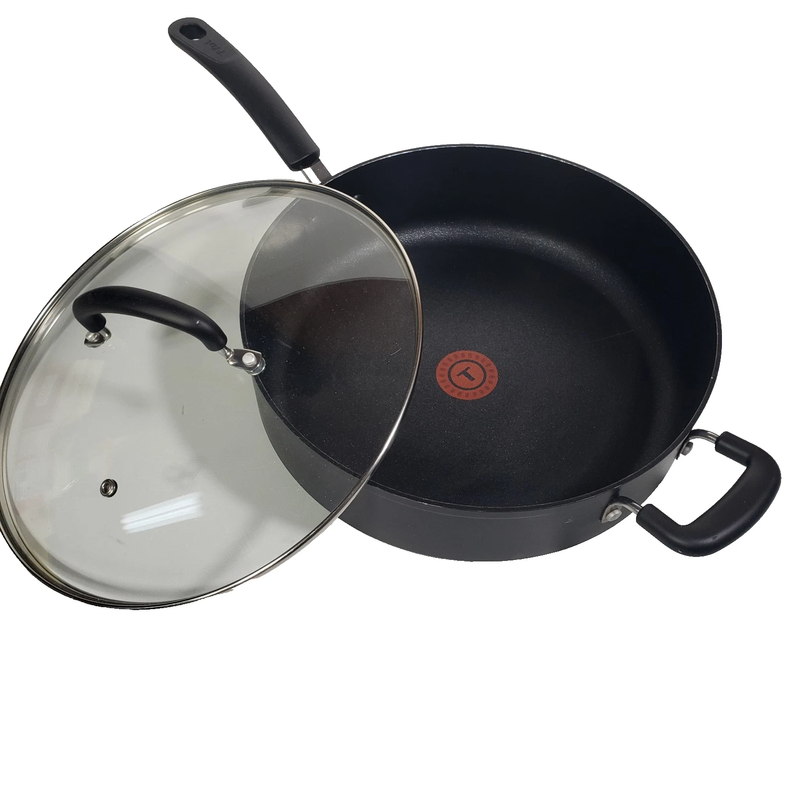 T-fal 12" Jumbo Cooker Deep Non-Stick Fry Pan w Vented Glass Lid