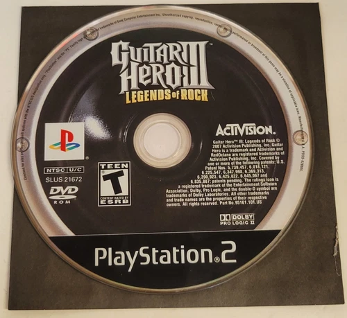Guitar Hero III 3 Legends of Rock PlayStation 2 PS2 disk only TESTED WORKING